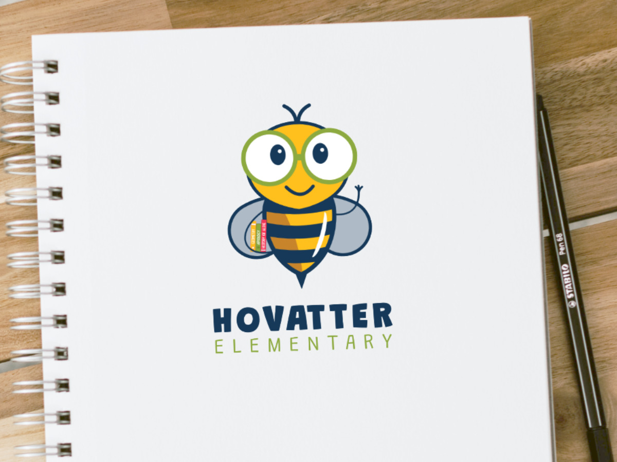 Hovatter Elementary logo on a notepad